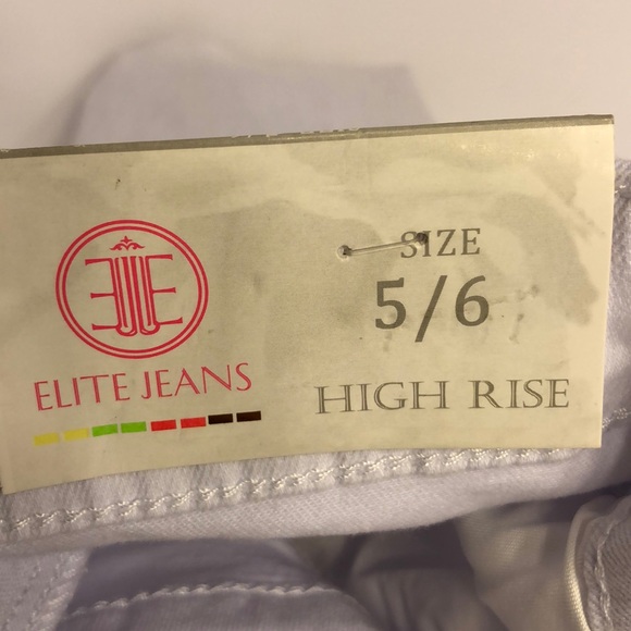 Elite Jeans NWT HiRise ButtonFly Distressed J5/6 - Picture 5 of 13